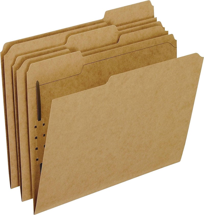 Pendaflex Kraft Fastener Folders, Letter Size, 1 Fastener, 1/3 Cut, 50/BX (FK211) - Image 2